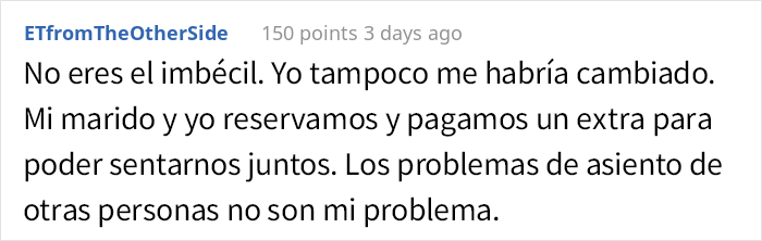 Una madre furiosa porque un chico no le cede el asiento en el avión hace comentarios sarcásticos, él recurre a Internet para preguntar cuál de los dos se equivocó