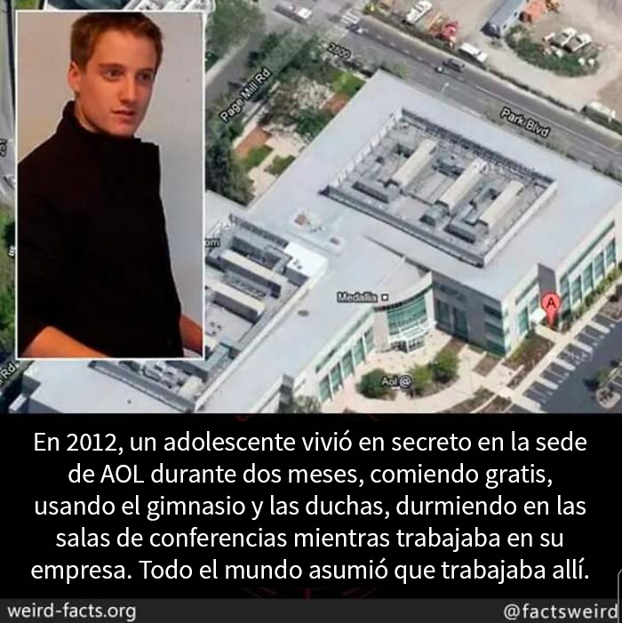 Un joven loco vive en la sede de AOL durante meses mientras trabaja en su propia empresa