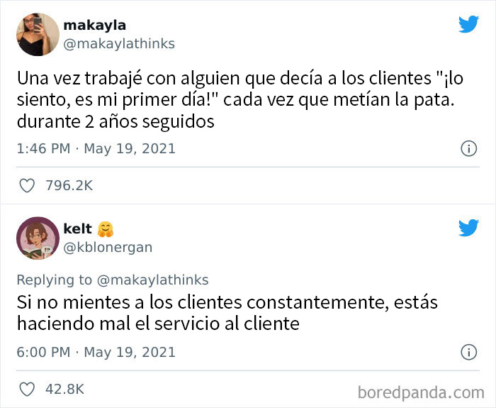 Siempre tienes que hacer feliz al cliente 