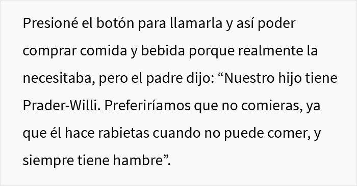 “No me importa, toma un vuelo privado”: Un pasajero le dijo a esta persona diabética que no comiera ya que su hijo tenía síndrome de Prader-Willi, pero el pasajero interpelado se negó por completo