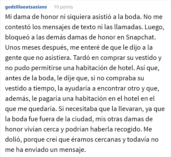 Para las novias que han tenido damas de honor terribles: ¿qué fue lo que ocurrió?