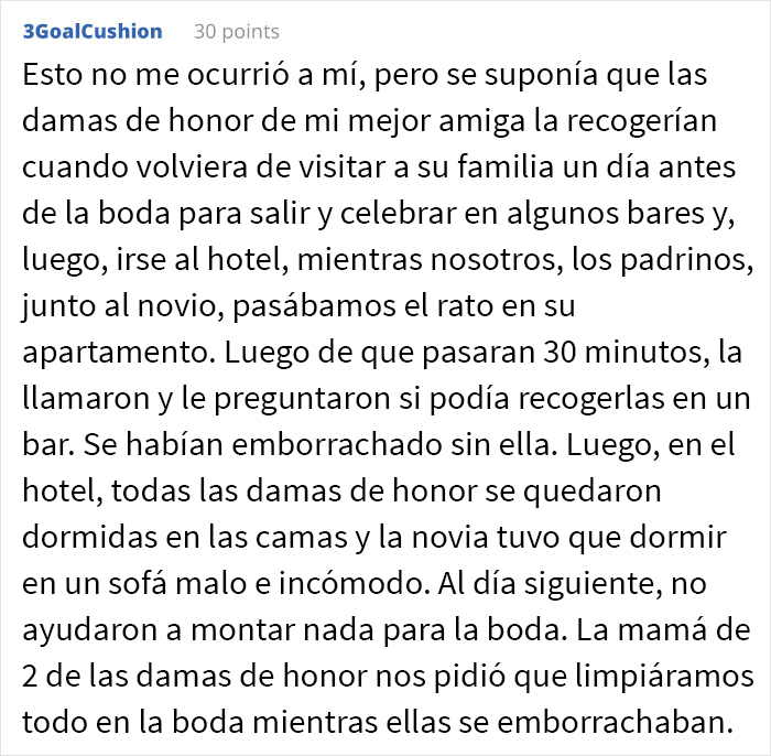 Para las novias que han tenido damas de honor terribles: ¿qué fue lo que ocurrió?