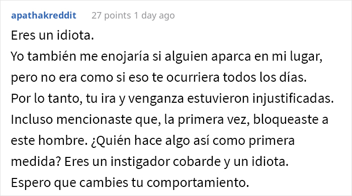 Esta persona congeló los coches de sus vecinos después de que ocuparan ilegalmente su aparcamiento