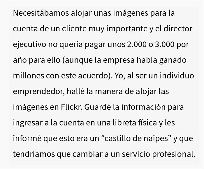 Este ex-empleado cumplió maliciosamente y “olvidó todo sobre la empresa”, pero su jefe le pidió ayuda tras 10 años