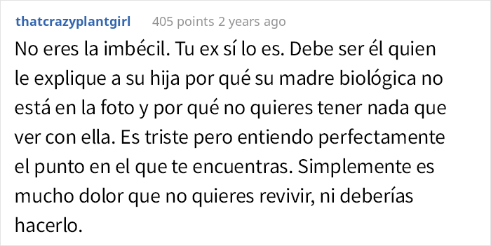 Esta mujer cedió la patria potestad de su bebé a la amante de su marido infiel y se niega a conocerla 14 años después