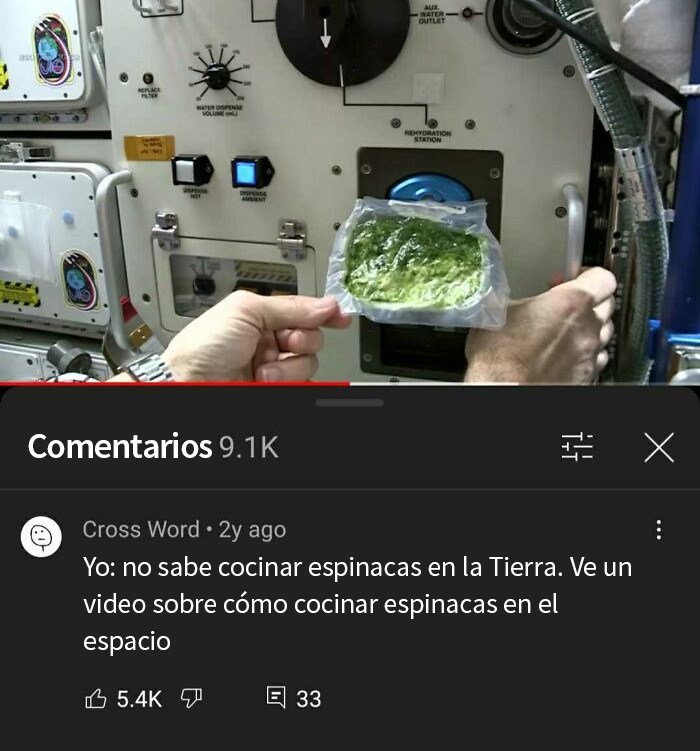 Cómo cocinar espinacas en el espacio
