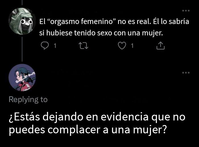 En términos más simples: “No puedo complacer a una mujer”