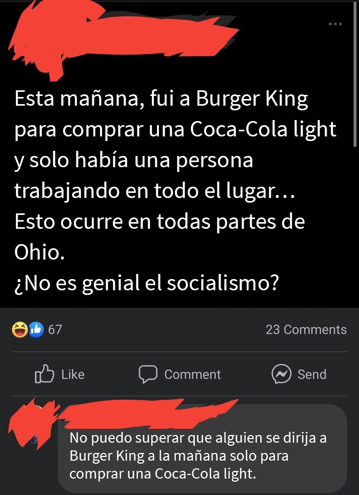 Prefiero tomar una Coca-Cola Light en casa