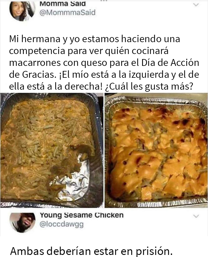 Gracias, odio estos macarrones con queso