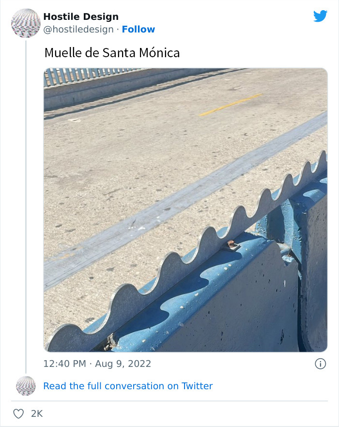 "Hostile Design": This Twitter Account Is Sharing 35 Sad And Infuriating Examples Of Design Against Humanity