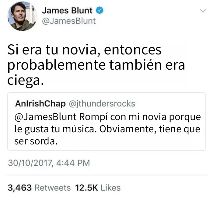 James Blunt, el maestro de las respuestas ingeniosas