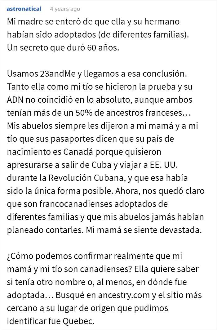 60 años después, se enteraron de que habían sido adoptados