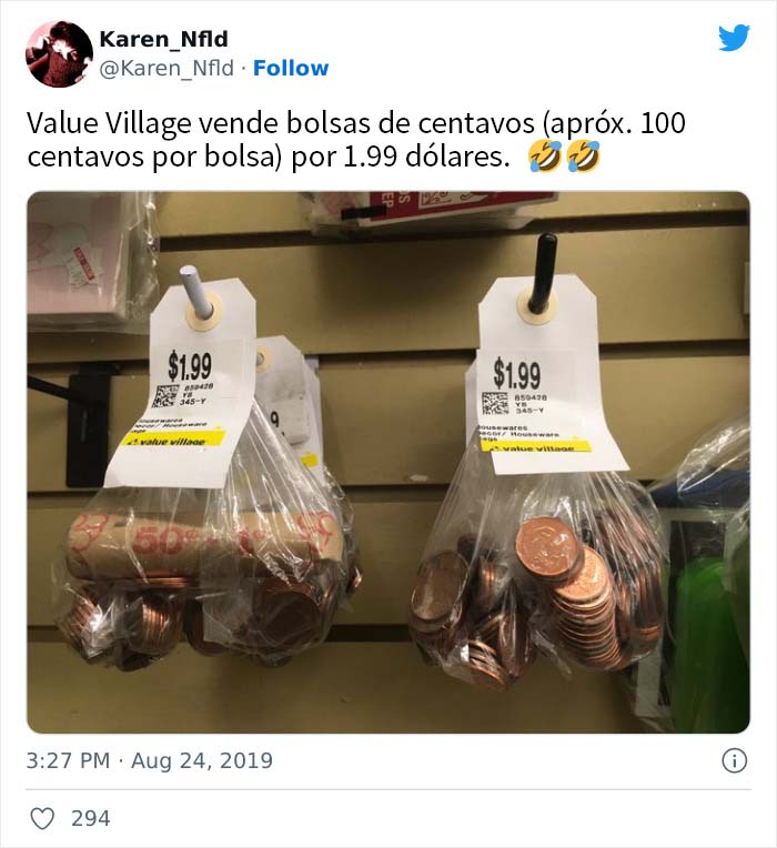 Gastar dos dólares por 100 centavos. ¡Qué ganga!