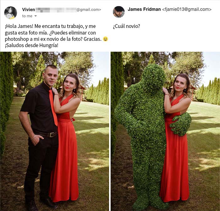 New Hilarious Photoshop Edits By Master Troll James Fridman Who Takes Photo Requests Too Literally (18 Pics)