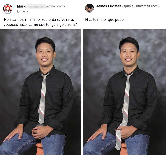 New Hilarious Photoshop Edits By Master Troll James Fridman Who Takes Photo Requests Too Literally (18 Pics)