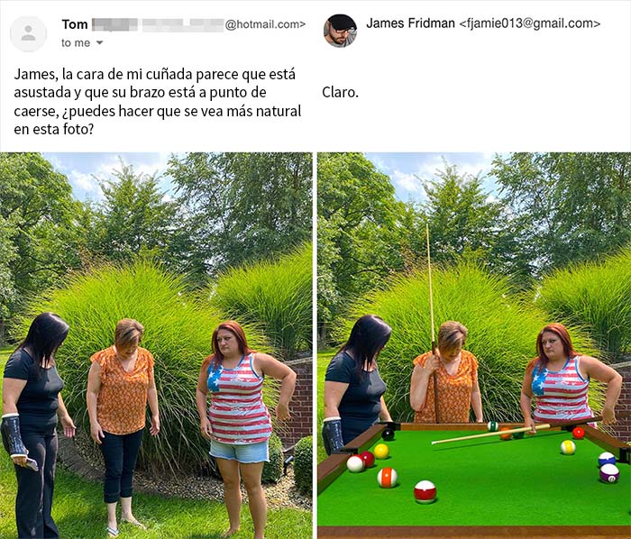 New Hilarious Photoshop Edits By Master Troll James Fridman Who Takes Photo Requests Too Literally (18 Pics)