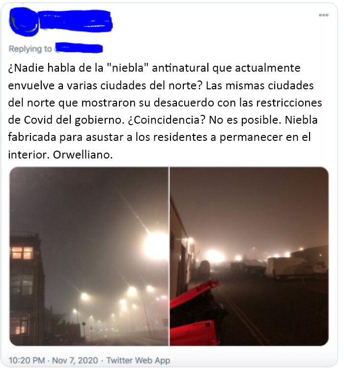 Niebla fabricada por el Gobierno