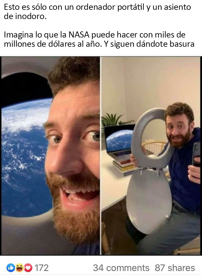 La Nasa sólo tiene que usar asientos de inodoro, es más barato