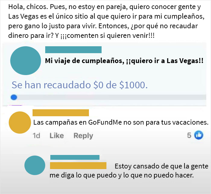 Usó GoFundMe para sus vacaciones