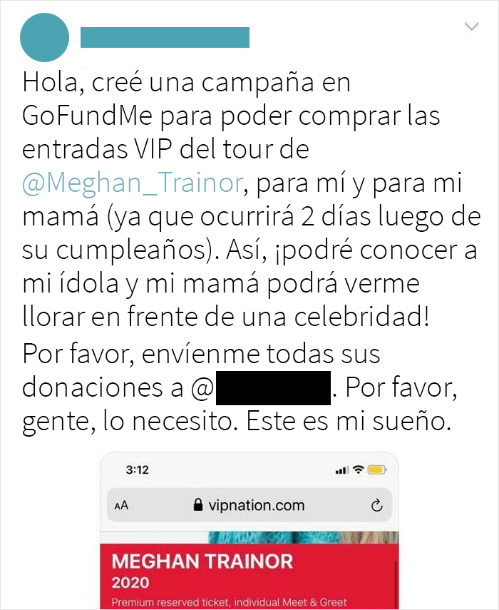 “Para el cumpleaños de mi mamá, la llevaré a conocer a mi cantante favorita”