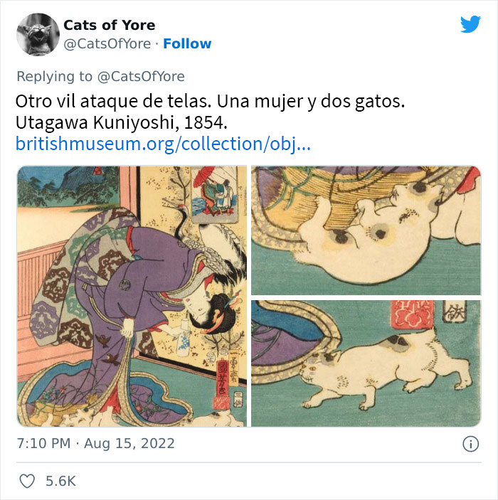 Los gatos destrozando cosas no son un problema moderno, como muestran estas 24 imágenes a través de la historia