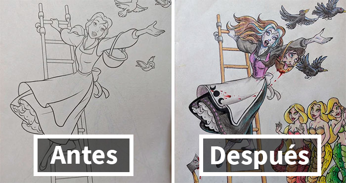 25 Adultos que “arruinaron” estos libros de colorear para niños