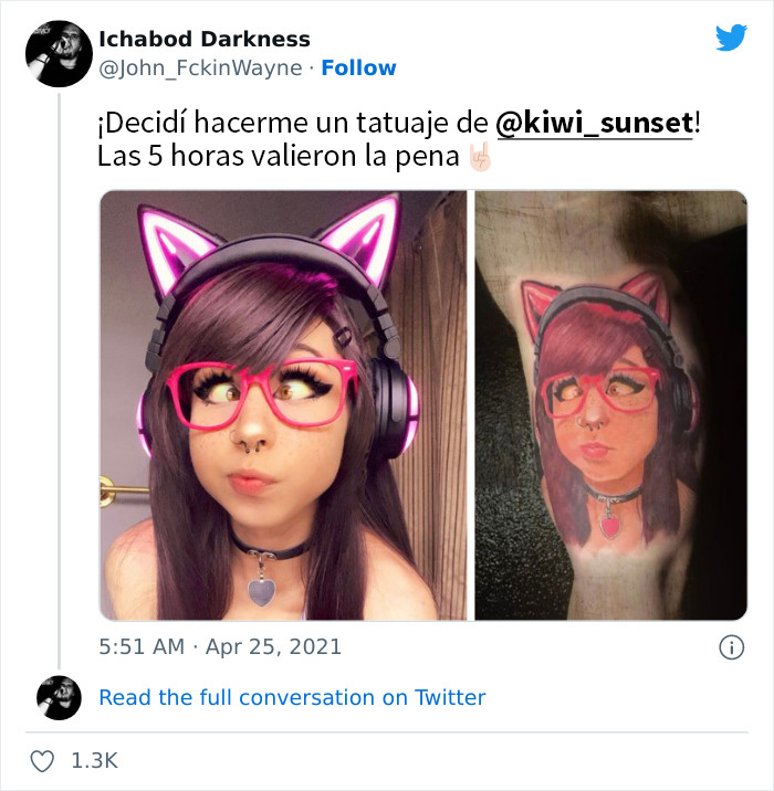 Tatuarse a una E-girl es tocar fondo