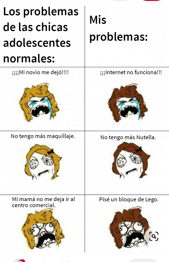 No soy como las otras chicas, yo piso bloques de Lego