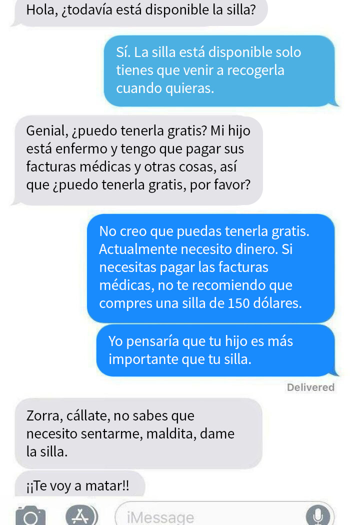 Simplemente la típica transacción de mendigos exigentes