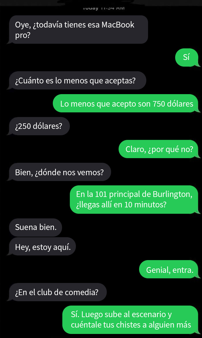 Me encanta que la gente reciba lo que se merece