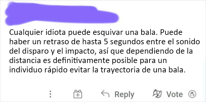 Cuando no sabes cómo funcionan las balas o el sonido