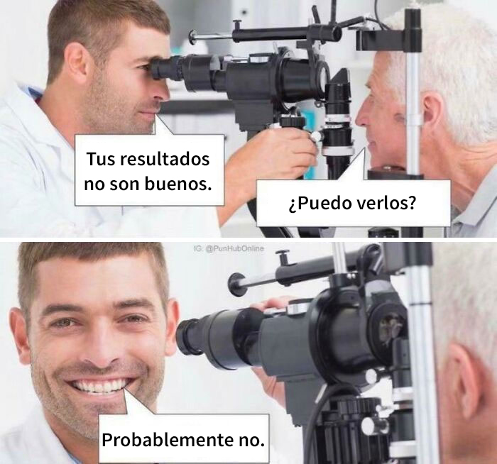 Necesitas anteojos…