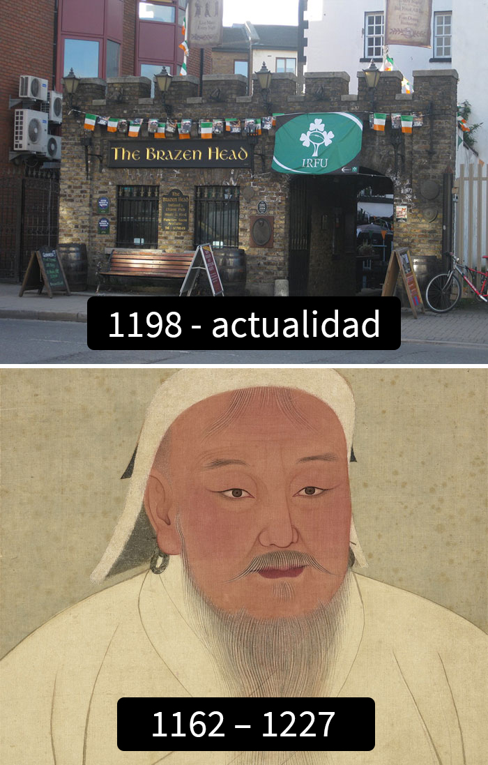 The Brazen Head, fundado en 1198, es el bar más viejo del mundo. Se creó en la misma época que vivió Genghis Khan. Si Genghis hubiese invadido, podría haber tomado una pinta “Craic Agus Ceol”