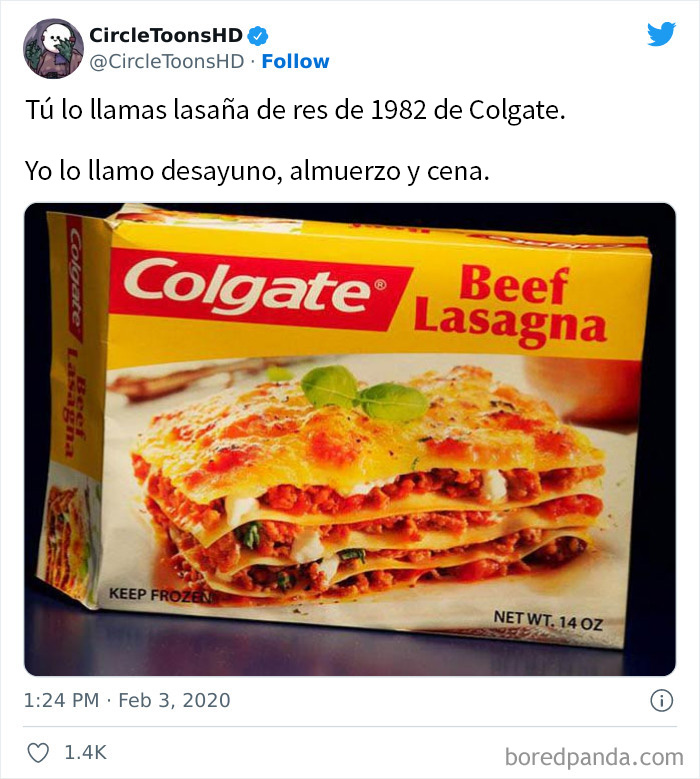 Lasaña de res Colgate