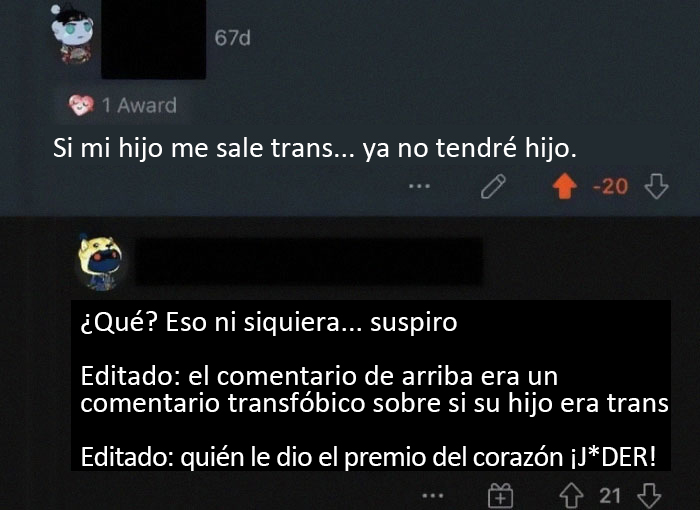 Pensaron que era un comentario transfóbico cuando en realidad lo estaba afirmando