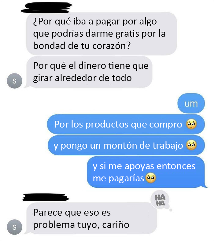 La amiga de una chica no quiere pagar por el arte porque podría "conseguirlo gratis"