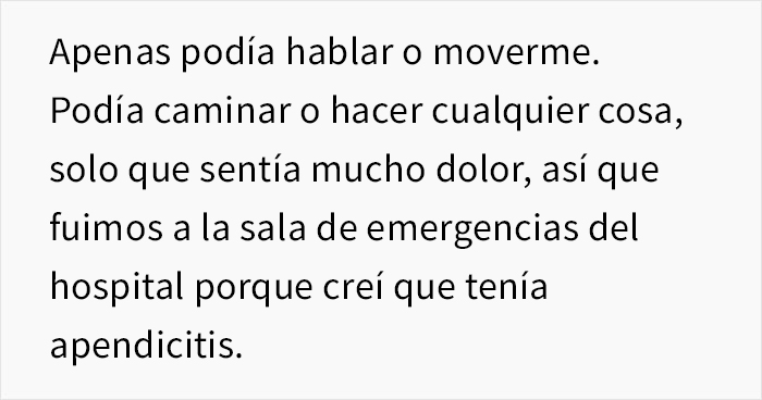 Esta joven creyó que tenía apendicitis, se dirigió a un hospital y terminó dando a luz a una bebé