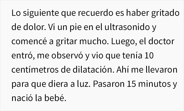 Esta joven creyó que tenía apendicitis, se dirigió a un hospital y terminó dando a luz a una bebé