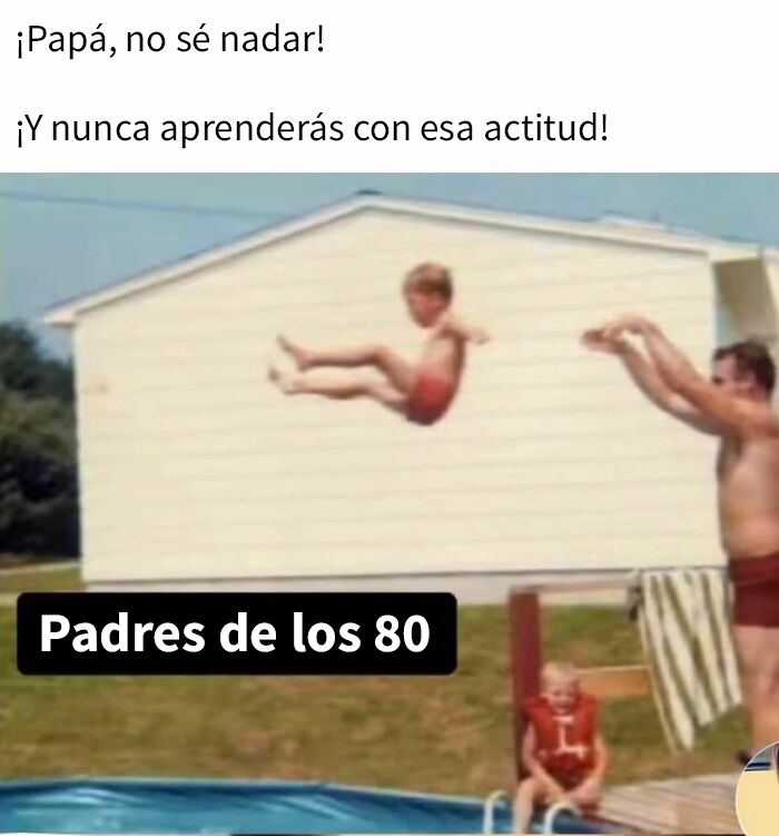 Así es como le enseñé a nadar a mi hijo a finales de los 90