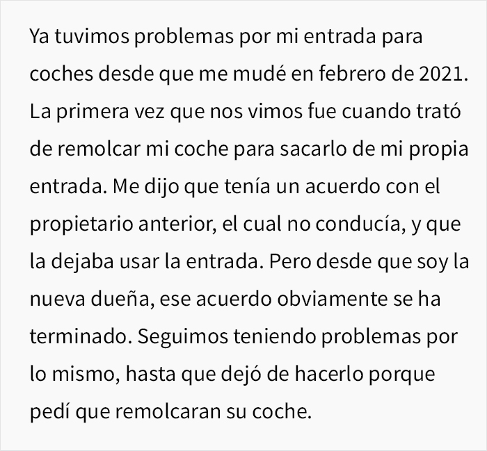 Esta Karen se cree con derecho a usar el estacionamiento de su vecina