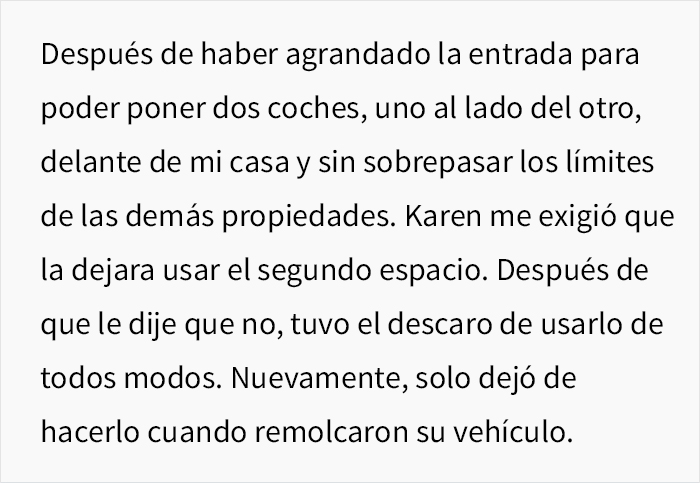 Esta Karen se cree con derecho a usar el estacionamiento de su vecina