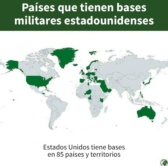 Países que tienen bases militares estadounidenses