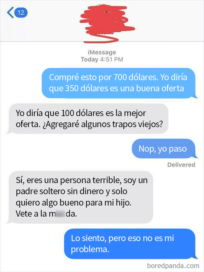 Vaya que este tipo trata de usar la tarjeta de padre soltero