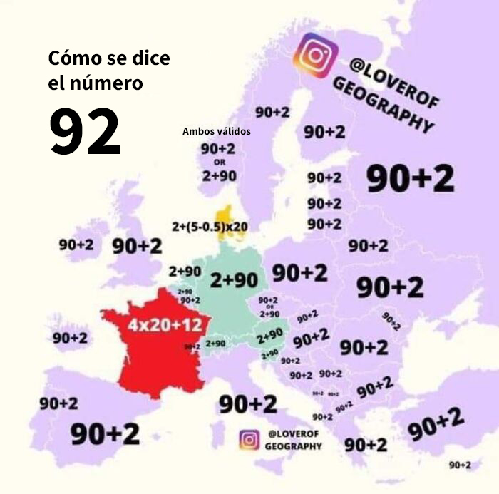 Cómo se dice el número 92