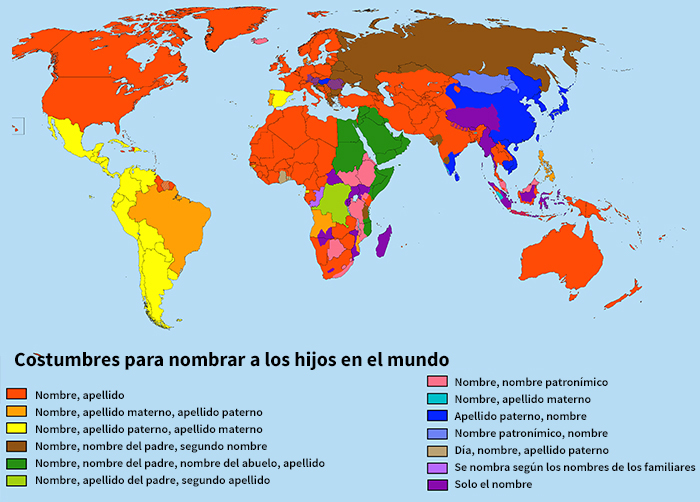 Costumbres para nombrar a los hijos en el mundo