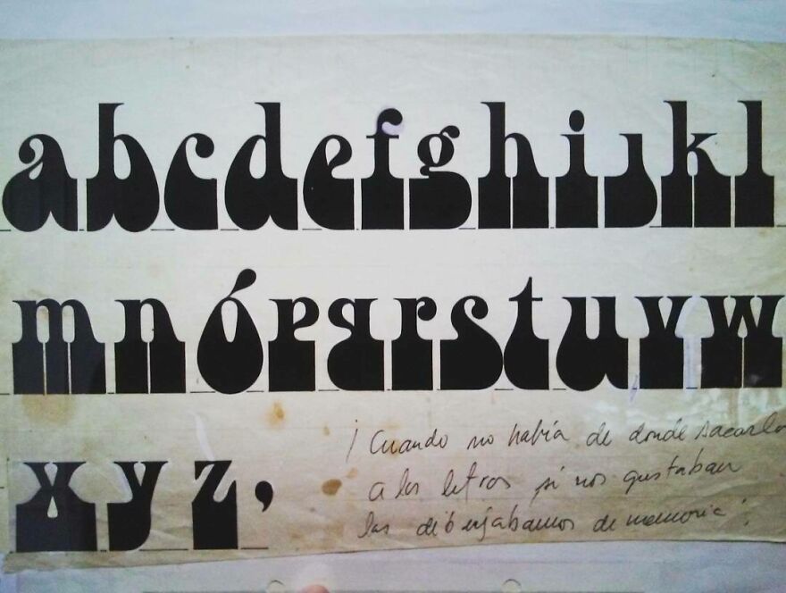 Alfabeto Que Dibujé En Los 70 En Buenos Aires Basandome En Unas Letras Como Modelo