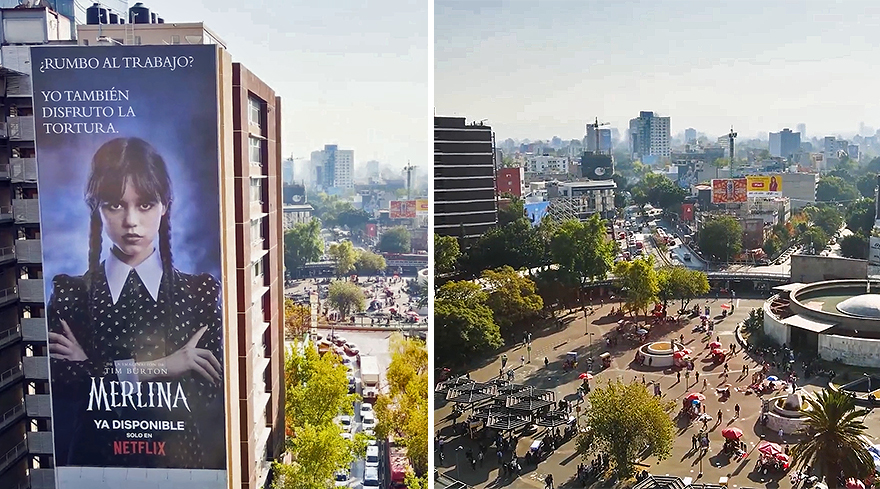 Durante este flashmob se recreó el baile de Merlina en plena Ciudad de México