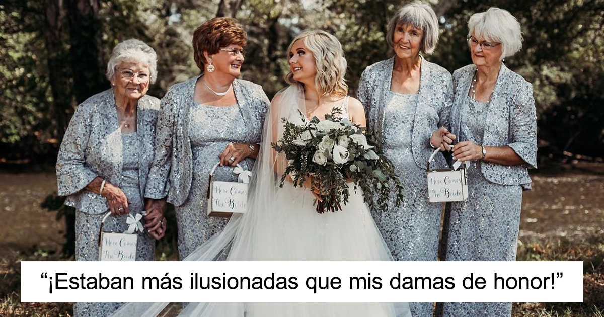 En esta boda, 4 abuelas fueron las «niñas de las flores» a petición de la novia, y no pueden ser más encantadoras