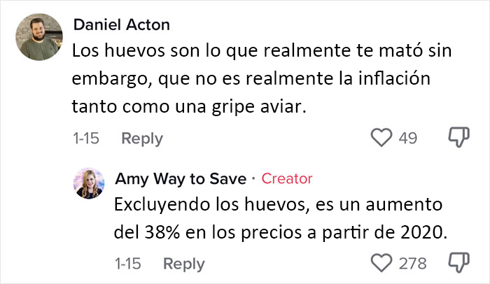 Esta mujer pone la inflación en perspectiva comprando lo mismo en 2020, 2022 y 2023