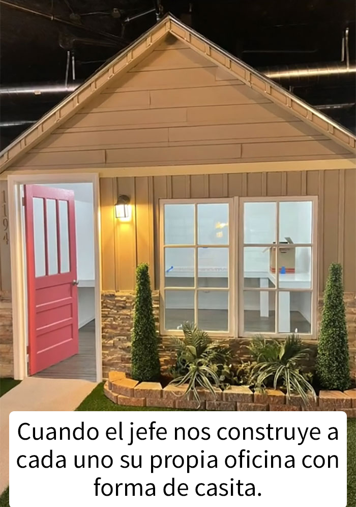 Cuando tu jefe les construye a todos sus propias casitas: TikToker muestra las extravagantes oficinas en las que trabaja